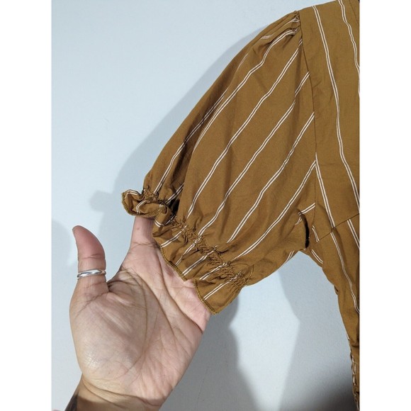 Free People Burnt Orange Rose Garden Crop Top Boho‎ Women Size M - Picture 4 of 7